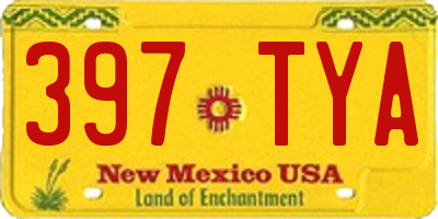 NM license plate 397TYA