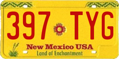 NM license plate 397TYG