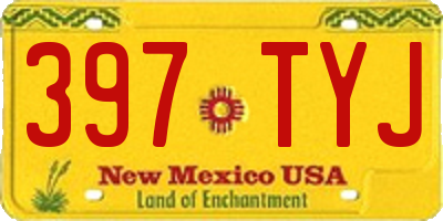 NM license plate 397TYJ