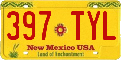 NM license plate 397TYL