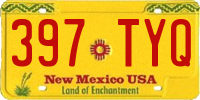 NM license plate 397TYQ