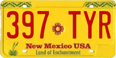 NM license plate 397TYR