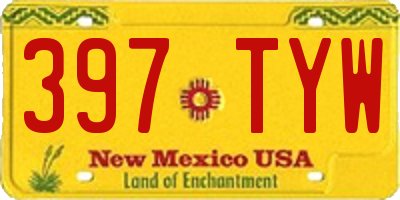 NM license plate 397TYW