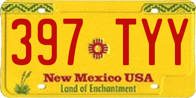 NM license plate 397TYY