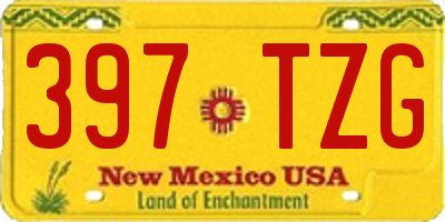 NM license plate 397TZG