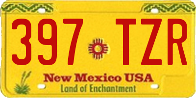 NM license plate 397TZR