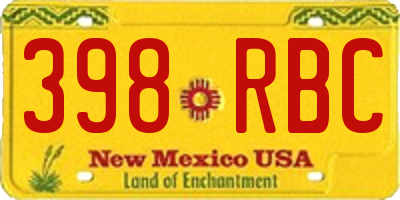NM license plate 398RBC