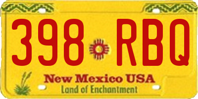 NM license plate 398RBQ
