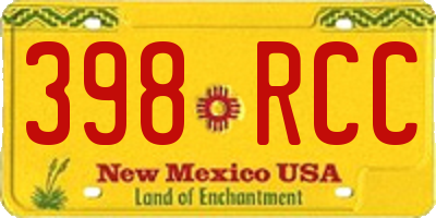 NM license plate 398RCC