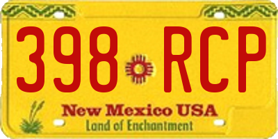 NM license plate 398RCP