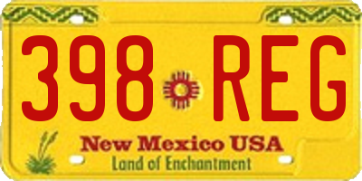 NM license plate 398REG