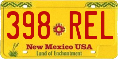 NM license plate 398REL