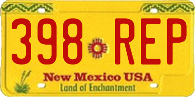 NM license plate 398REP