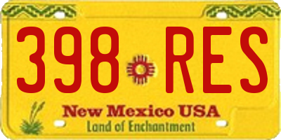 NM license plate 398RES