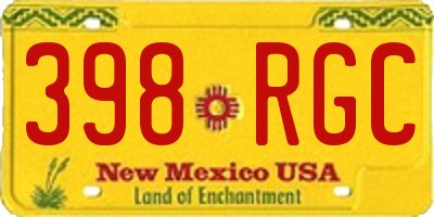 NM license plate 398RGC