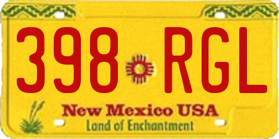 NM license plate 398RGL