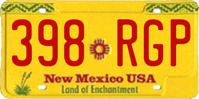 NM license plate 398RGP