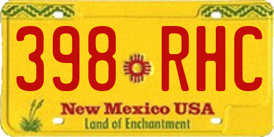 NM license plate 398RHC