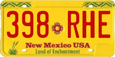NM license plate 398RHE