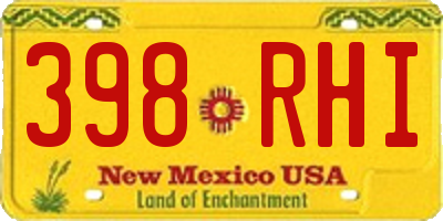 NM license plate 398RHI