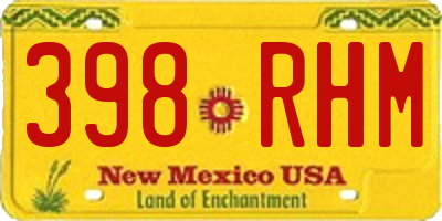 NM license plate 398RHM