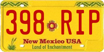 NM license plate 398RIP