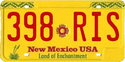 NM license plate 398RIS