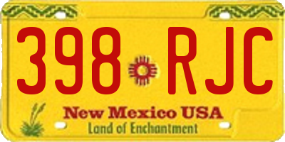 NM license plate 398RJC