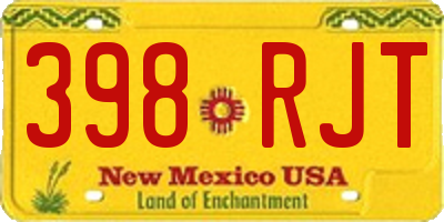 NM license plate 398RJT