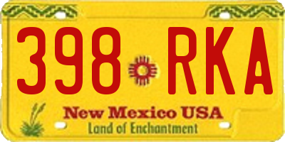 NM license plate 398RKA