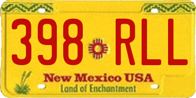 NM license plate 398RLL