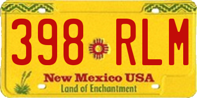 NM license plate 398RLM