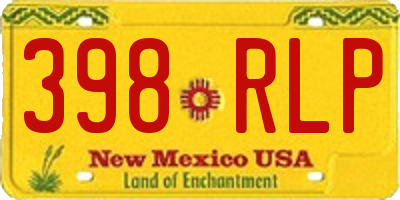 NM license plate 398RLP