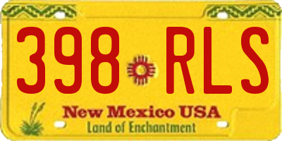 NM license plate 398RLS