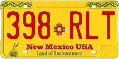 NM license plate 398RLT