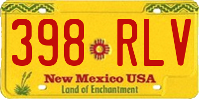 NM license plate 398RLV