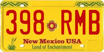 NM license plate 398RMB