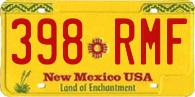 NM license plate 398RMF