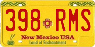 NM license plate 398RMS