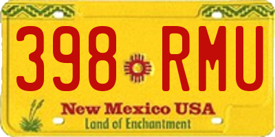 NM license plate 398RMU