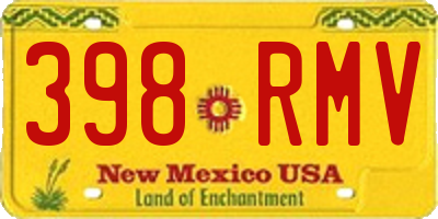 NM license plate 398RMV