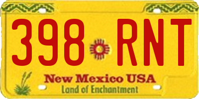NM license plate 398RNT