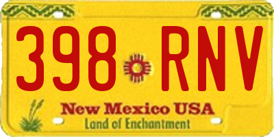 NM license plate 398RNV