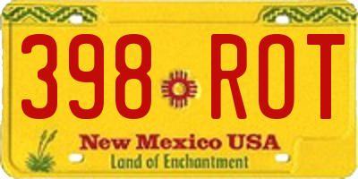NM license plate 398ROT