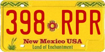 NM license plate 398RPR