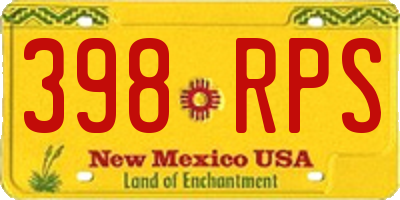 NM license plate 398RPS