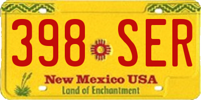 NM license plate 398SER