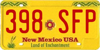 NM license plate 398SFP
