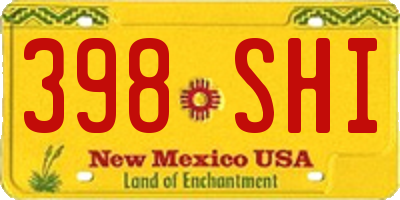 NM license plate 398SHI
