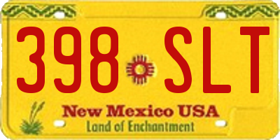 NM license plate 398SLT
